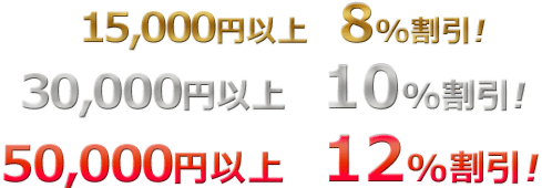 超えたら割引キャンペーン割引率