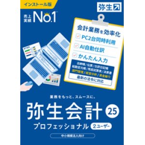画像: 弥生会計25プロフェッショナル 2ユーザー（新製品）【送料無料】