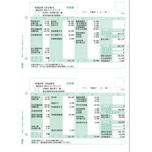 画像: 給与明細書グリーン（ページプリンタ/インクジェットプリンタ兼用） 500枚入