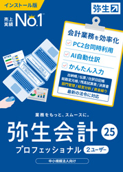 画像1: 弥生会計25プロフェッショナル 2ユーザー（新製品）【送料無料】